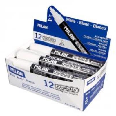 Opakowanie Marker do szyb Fluo biały (12szt) MILAN