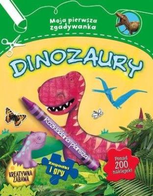 Moja pierwsza zgadywanka. Dinozaury. Autor: Worms Penny. SmakLiter.pl Okładka książki Moja pierwsza zgadywanka. Dinozaury