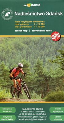 Opakowanie Nadleśnictwo Gdańsk mapa turystyczna dwustronna