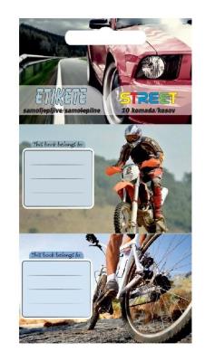 Opakowanie Naklejki na zeszyt Teen Boys 10/1 STREET