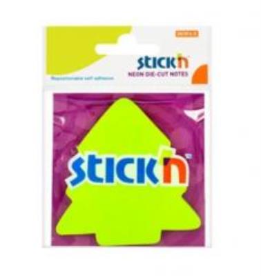 Opakowanie Notes samoprzylepny choinka zielony 76x76mm