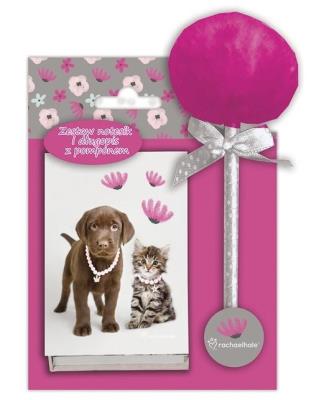 Opakowanie Notesik i długopis z pomponem Rachael Hale RLA-3702