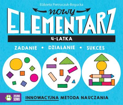 Nowy elementarz 4-latka. Autor: Elżbieta Pietruczuk-Bogucka. SmakLiter.pl Okładka książki Nowy elementarz 4-latka