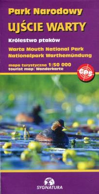 Park Narodowy Ujście Warty królestwo ptaków mapa turystyczna 1:50 000. Autor: praca zbiorowa. SmakLiter.pl Okładka książki Park Narodowy Ujście Warty królestwo ptaków mapa turystyczna 1:50 000