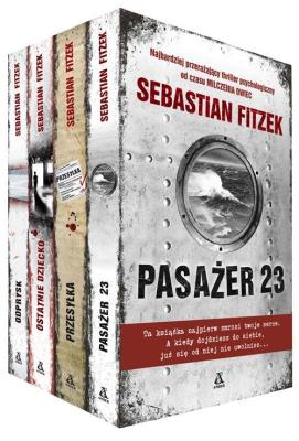Pasażer 23 / Przesyłka / Ostatnie dziecko / Odprysk. Autor: Fitzek Sebastian. SmakLiter.pl Okładka książki Pasażer 23 / Przesyłka / Ostatnie dziecko / Odprysk