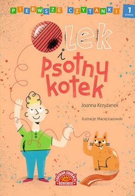 Pierwsze czytanki Olek i psotny kotek. Autor: Krzyżanek Joanna. SmakLiter.pl Okładka książki Pierwsze czytanki Olek i psotny kotek
