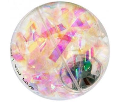 Opakowanie Piłka z buźką przeźroczysta 6,5cm