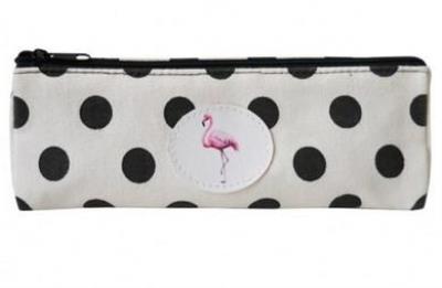 Opakowanie Piórnik saszetka w czarne kropki Flaming