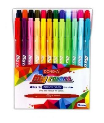 Opakowanie Pisaki dwustronne My Color 24 kolory DONG-A