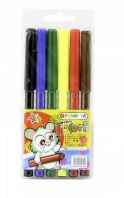 Opakowanie Pisaki Kolori 6 kolorów PENMATE