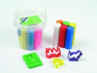 Opakowanie Plastolinka 6 wałków i akcesoria w wiaderku