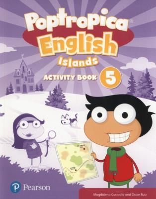 Poptropica English Islands 5 Activity Book. Autor: Custadio Magdalena, Ruiz Oscar. SmakLiter.pl Okładka książki Poptropica English Islands 5 Activity Book