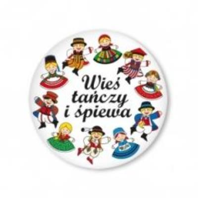 Opakowanie Przypinka mała -wieś tańczy i śpiewa 37mm FOLKSTAR