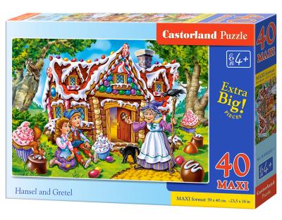 Puzzle 40 Maxi Hansel and Gretel. Wydawca: Castorland. SmakLiter.pl Opakowanie Puzzle 40 Maxi Hansel and Gretel