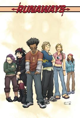 Runaways. Autor: Adrian Alphona, Takeshi Miyazawa. SmakLiter.pl Okładka książki Runaways