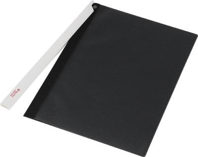 Skoroszyt A4 Focus z listwą boczną czarny. Wydawca: Panta Plast. SmakLiter.pl Opakowanie Skoroszyt A4 Focus z listwą boczną czarny