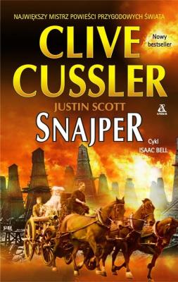 Snajper. Autor: Clive Cussler, Scott Justin. SmakLiter.pl Okładka książki Snajper