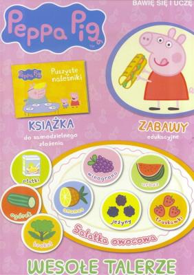 Okładka książki Świnka Peppa. Bawię się i uczę. Wesołe talerze