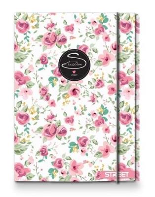 Okładka książki Teczka A4 z gumką Flowers STREET