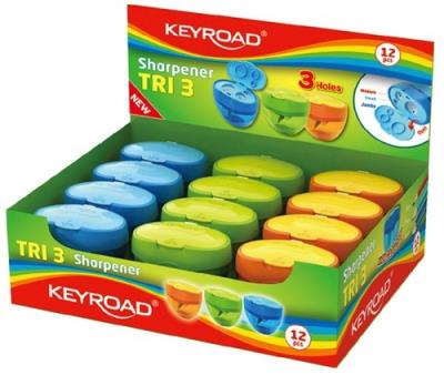 Opakowanie Temperówka KEYROAD Tri 3 Display 12 sztuk mix