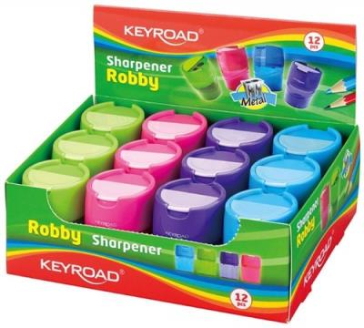 Opakowanie Temperówka podwójna KEYROAD Robby Display 12 sztuk mix