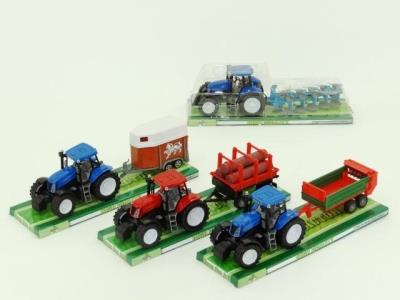 Opakowanie Traktor przyczepa z maszyną