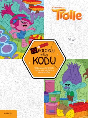 Trolle. Pokoloruj według kodu. Autor: Adrianna Zabrzewska. SmakLiter.pl Okładka książki Trolle. Pokoloruj według kodu