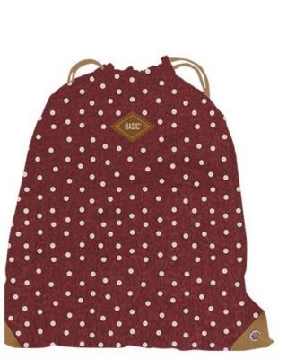 Opakowanie Worko-plecak Basic groszki bordowy