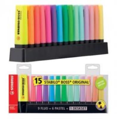 Opakowanie Zakreślacz Boss zestaw 15 kolorów STABILO