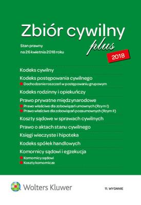 Okładka książki Zbiór cywilny PLUS 2018