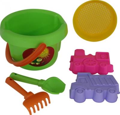 Opakowanie Zestaw 31 wiaderko duże, sito, foremki wywrotka + lokomotywa