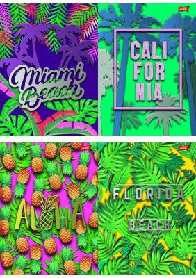 Opakowanie Zeszyt A5 w kratkę 60 kartek Holiday 10 sztuk mix