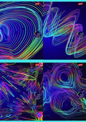 Opakowanie Zeszyt A5 w kratkę 60 kartek Neon 10 sztuk mix