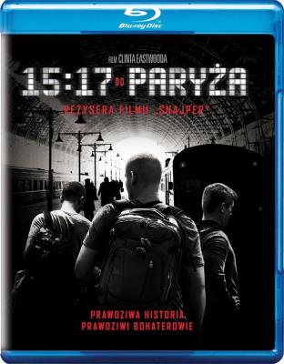 Okładka książki 15:17 do Paryża (Blu-ray)