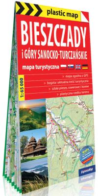 Opakowanie Bieszczady i Góry Sanocko-Turczańskie foliowana mapa turystyczna 1:65 000