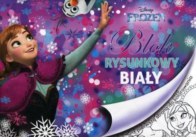 Opakowanie Blok rysunkowy A4 Frozen biały 20 kartek strona do kolorowania 10 sztuk