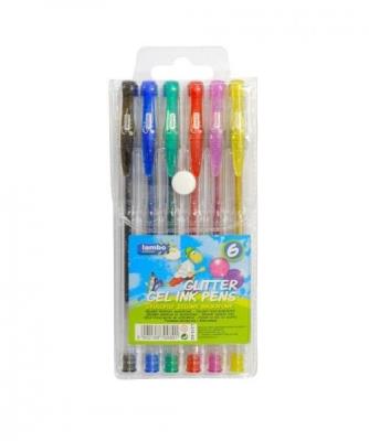 Opakowanie Długopisy żelowe brokatowe 6 kolorów LAMBO