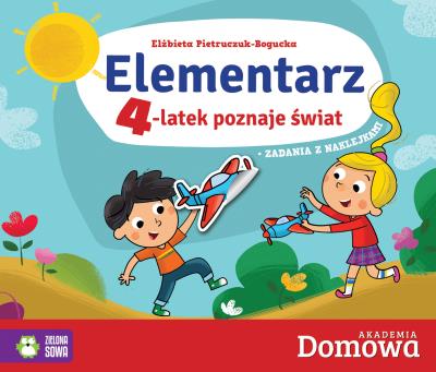 Elementarz. 4-latek poznaje świat. Autor: Elżbieta Pietruczuk-Bogucka. SmakLiter.pl Okładka książki Elementarz. 4-latek poznaje świat