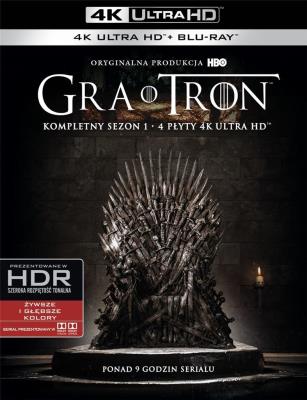 Gra o Tron. Sezon 1 (4 Blu-Ray) 4K. Autor: Jeremy Podeswa. SmakLiter.pl Okładka książki Gra o Tron. Sezon 1 (4 Blu-Ray) 4K
