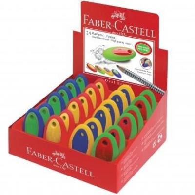 Opakowanie Gumka Oval mix kolorów (24szt) FABER CASTELL