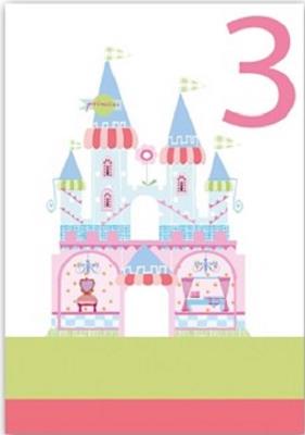 Opakowanie Karnet B6 z kopertą Urodziny 3 dziewczynka