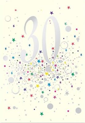 Opakowanie Karnet B6 z kopertą Urodziny 30