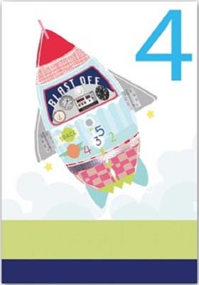 Opakowanie Karnet B6 z kopertą Urodziny 4 chłopiec