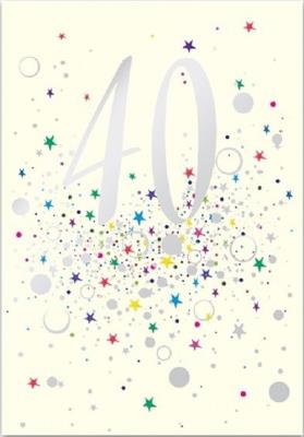 Opakowanie Karnet B6 z kopertą Urodziny 40