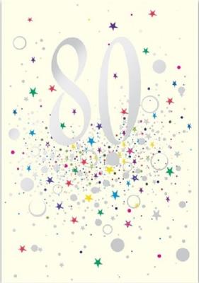Opakowanie Karnet B6 z kopertą Urodziny 80