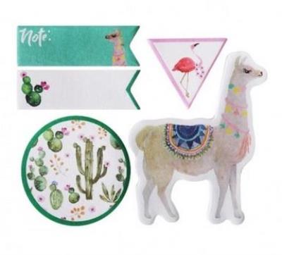 Opakowanie Karteczki samoprzylepne Lama Flaming Kaktus