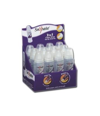 Opakowanie Klej dwustronny Snopake TwinTip 28 ml przeźroczysty display 12 sztuk
