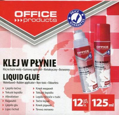 Opakowanie Klej w płynie biurowy 125ml transparentny 12 sztuk