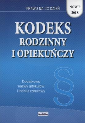 Okładka książki Kodeks rodzinny i opiekuńczy 2018
