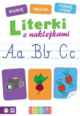 Okładka książki Kolorowa Akademia Literki z naklejkami